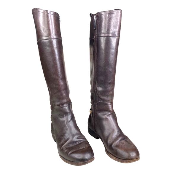 Tory Burch Women’s Jess Brown Leather Riding Boot Size US 6.5 - Picture 2 of 12